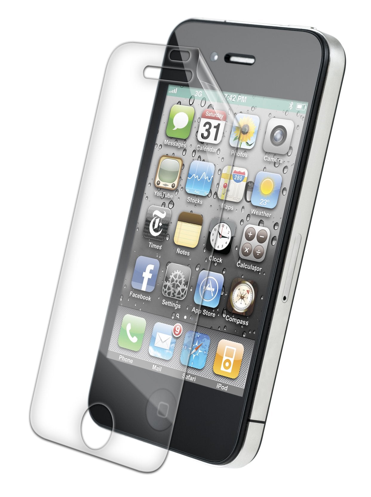 InvisibleShield High Definition for Apple iPhone 4 / 4S - Retail Packaging - HD Case Friendly Screen (HDAPLIPHONE4GCF)
