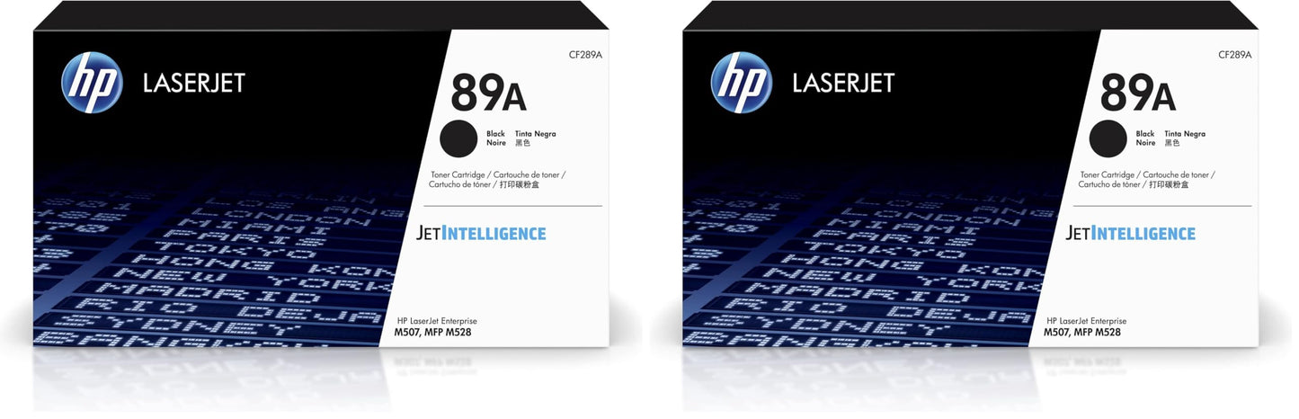 HP 89A Black Toner Cartridge | Works with LaserJet Enterprise M507, MFP M528 | CF289A (Pack of 2)