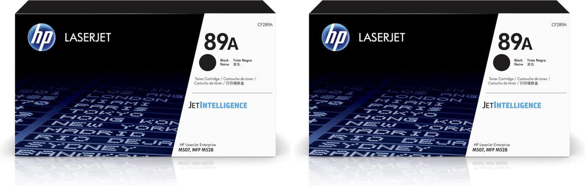 HP 89A Black Toner Cartridge | Works with LaserJet Enterprise M507, MFP M528 | CF289A (Pack of 2)
