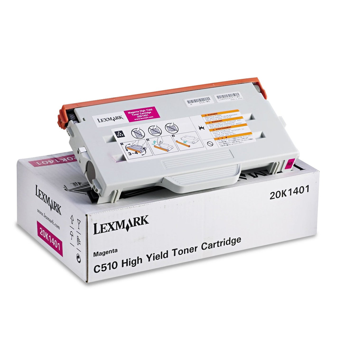 Lexmark 20K1401 Magenta High-Yield Toner, 6600 Pages