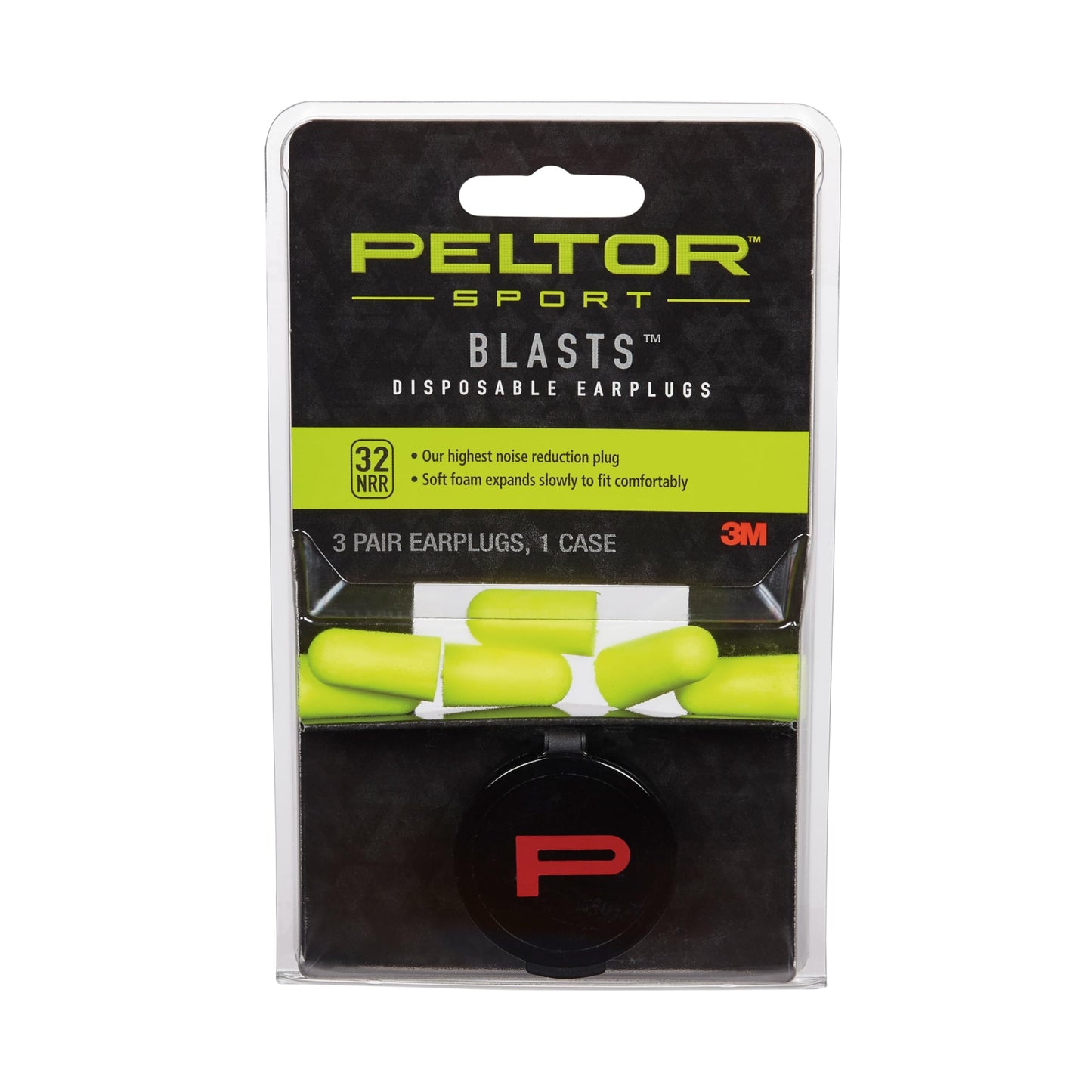 AEARO EAR AO SAFETY EAR BLASTS DISPOSABLE EAR PLUGS NRR: 33dB / Pk: Blister Card / Ct: 3 pr