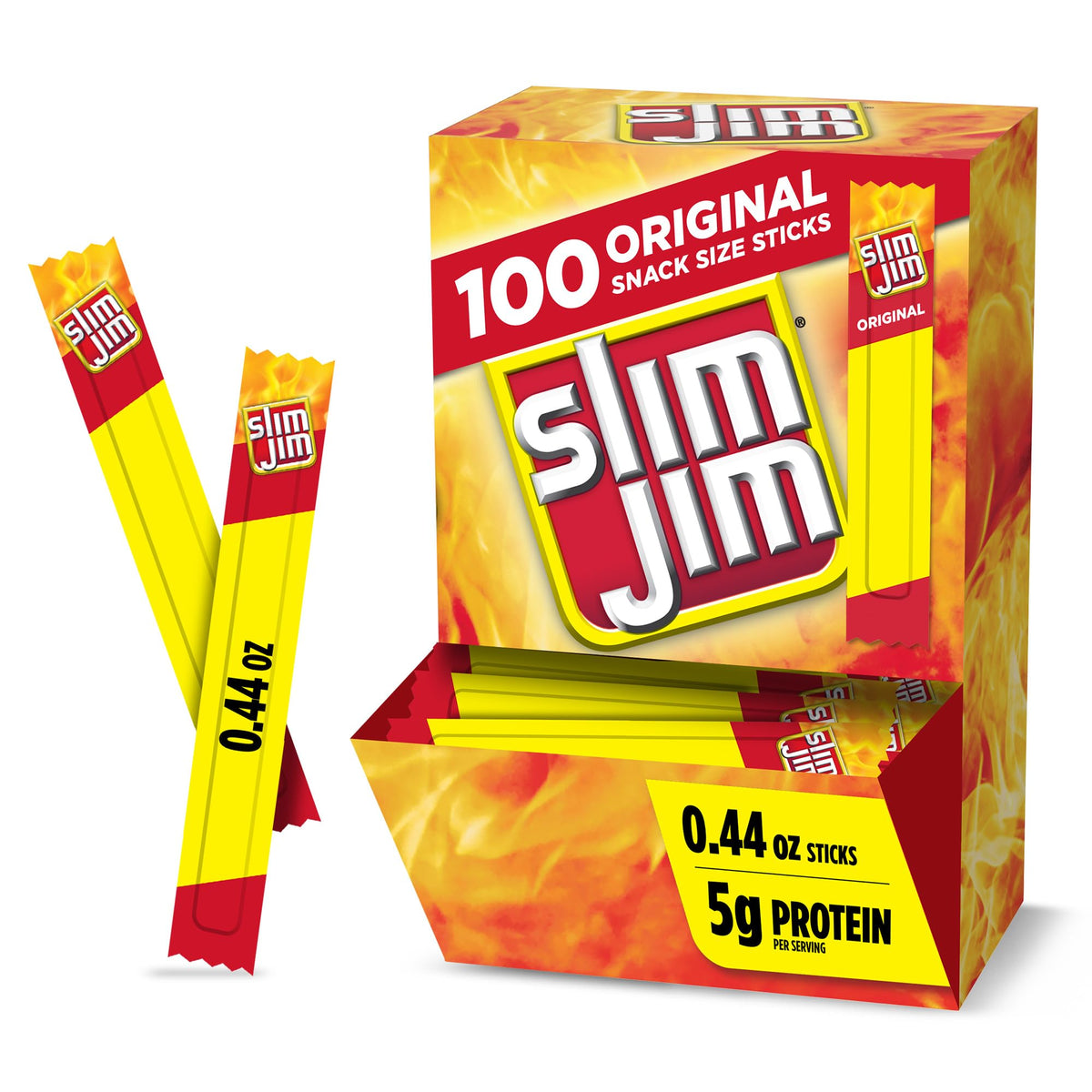 Slim Jim Original Jerky Sticks 0.44oz 100ct