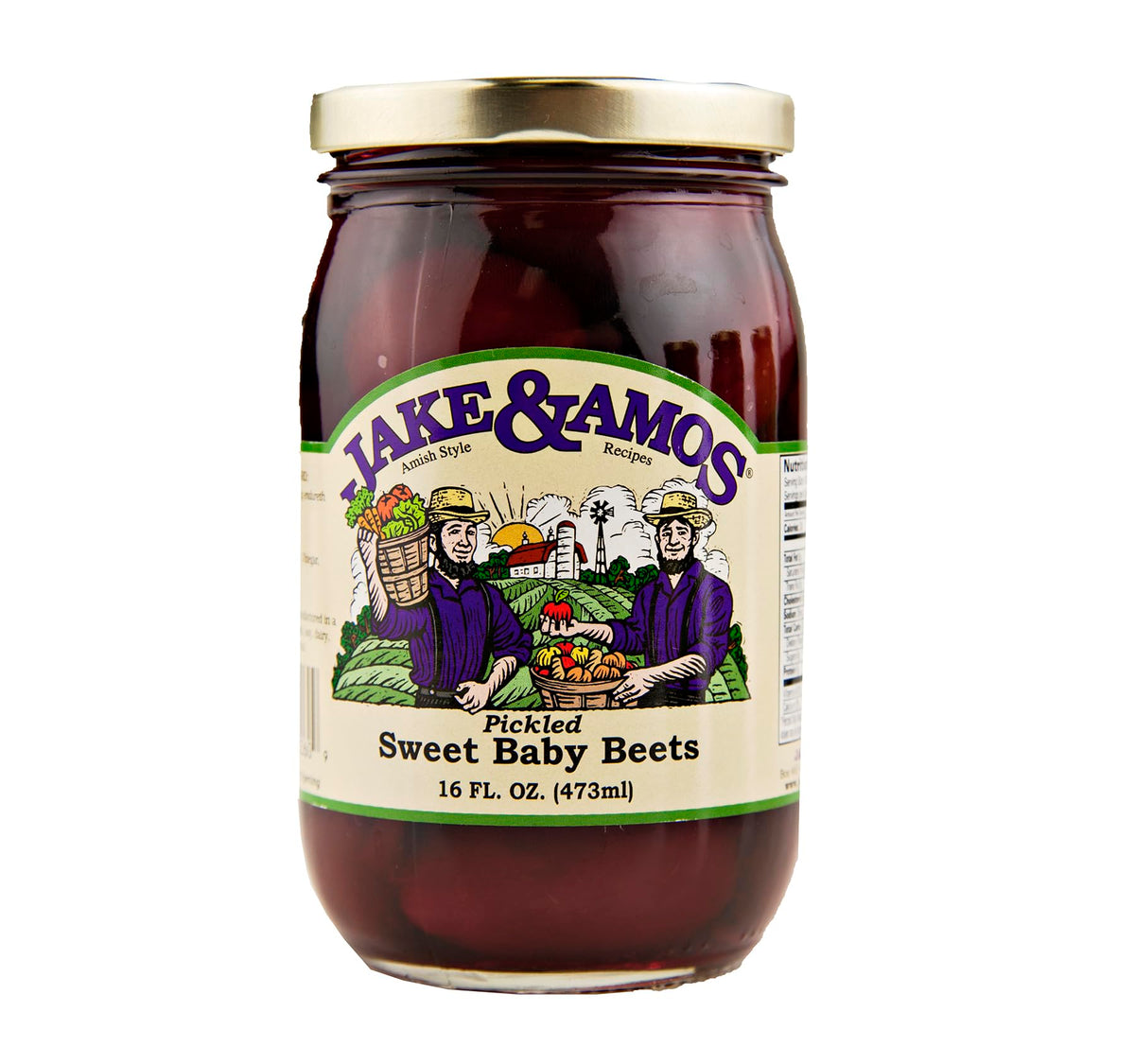 Jake & Amos Pickled Sweet Tiny Baby Beets 2-Pack 16oz