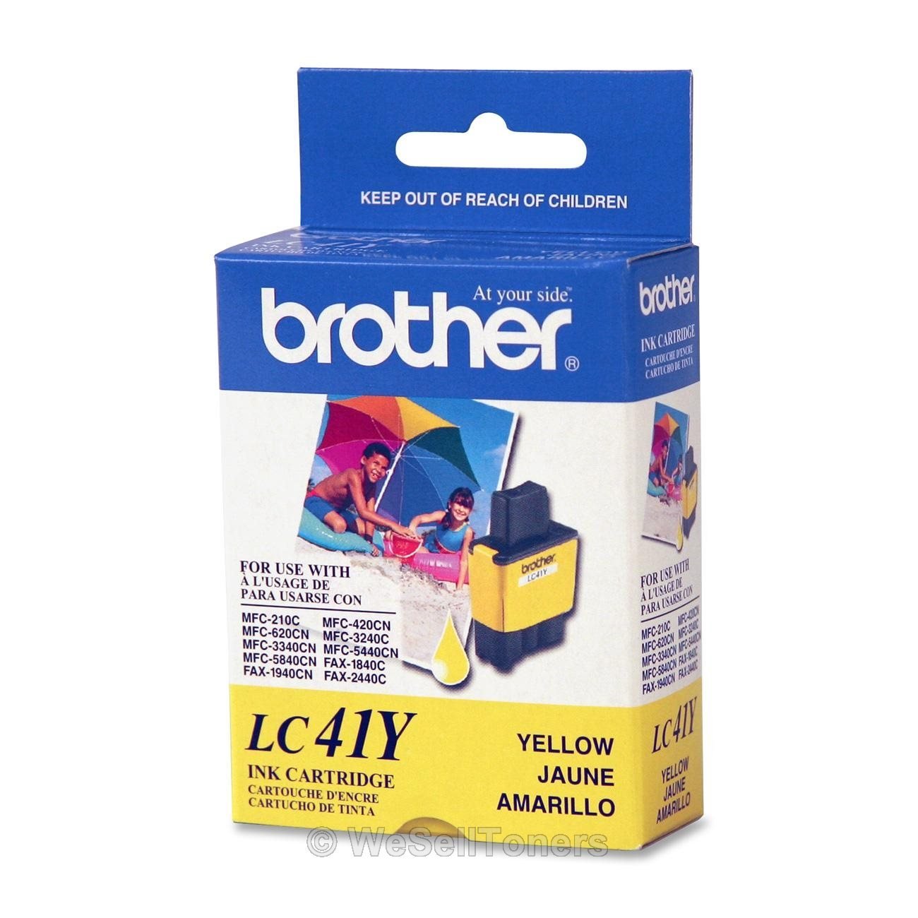 Brother LC41 Yellow Ink Cartridge 1-Pack