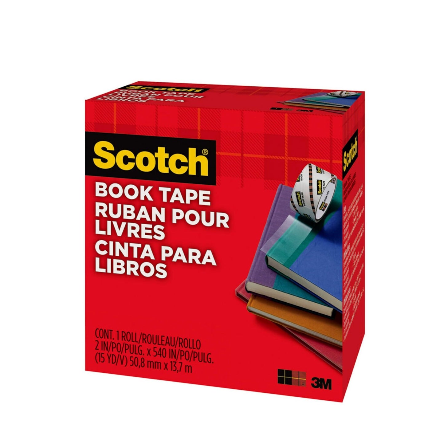 Scotch Book Repair Tape, 2 in x 15 yd, Clear – Durable Tape for Repairing and Protecting Book Bindings & Covers