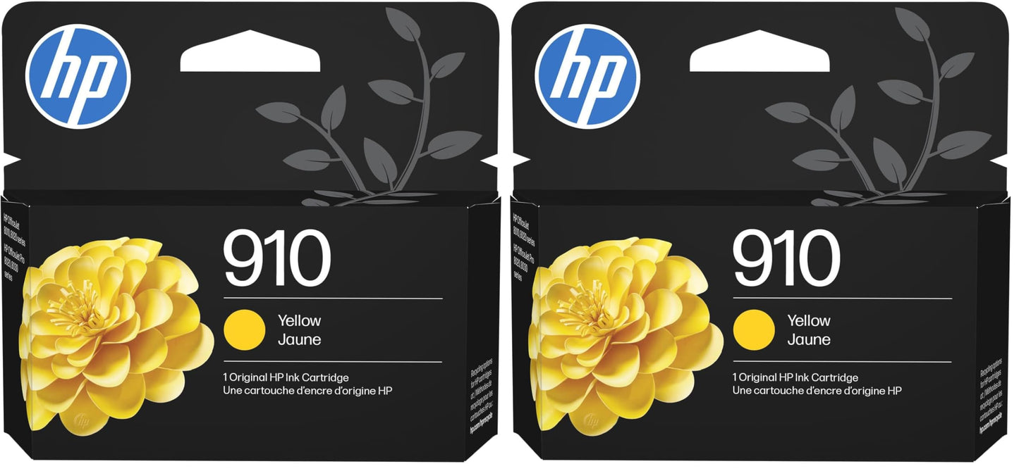HP 910 Yellow Ink Cartridge 3YL60AN 2-Pack