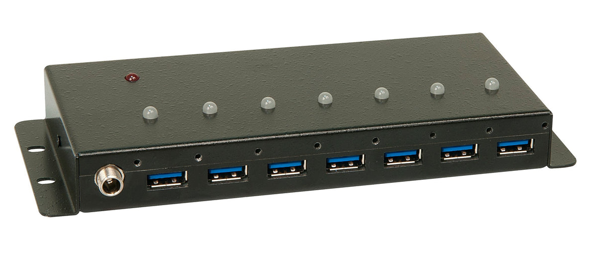 Lindy USB 3.0 Industrial 7 Port Hub, Metal, 43128