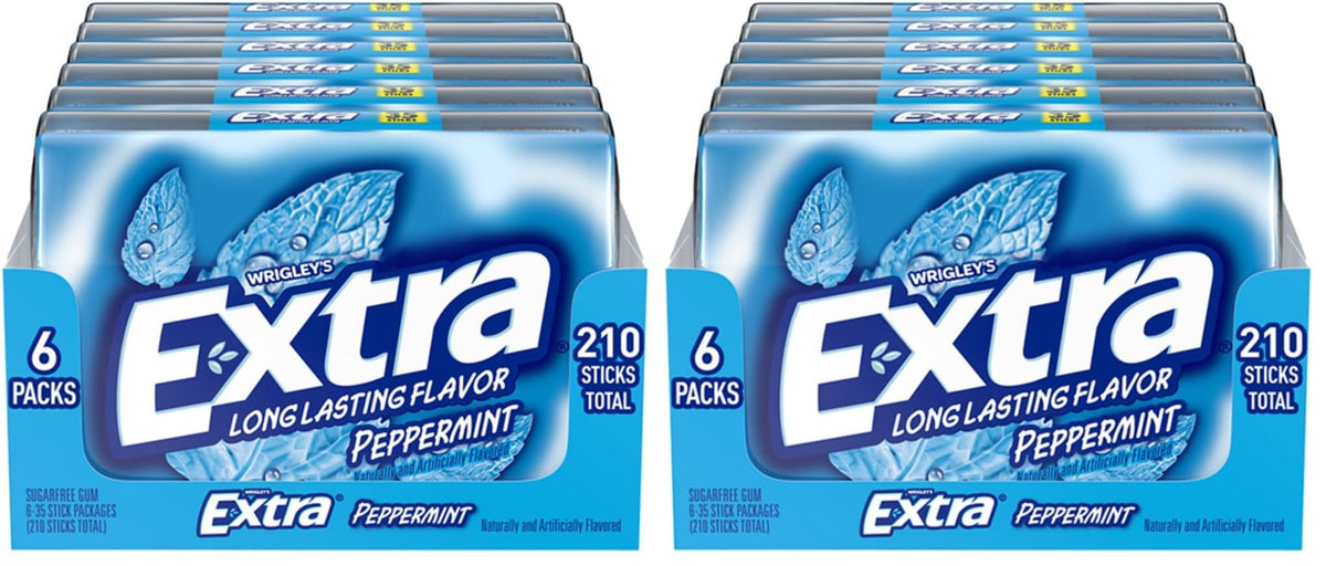 EXTRA Peppermint Sugar Free Gum Bulk Pack (12 Packs)
