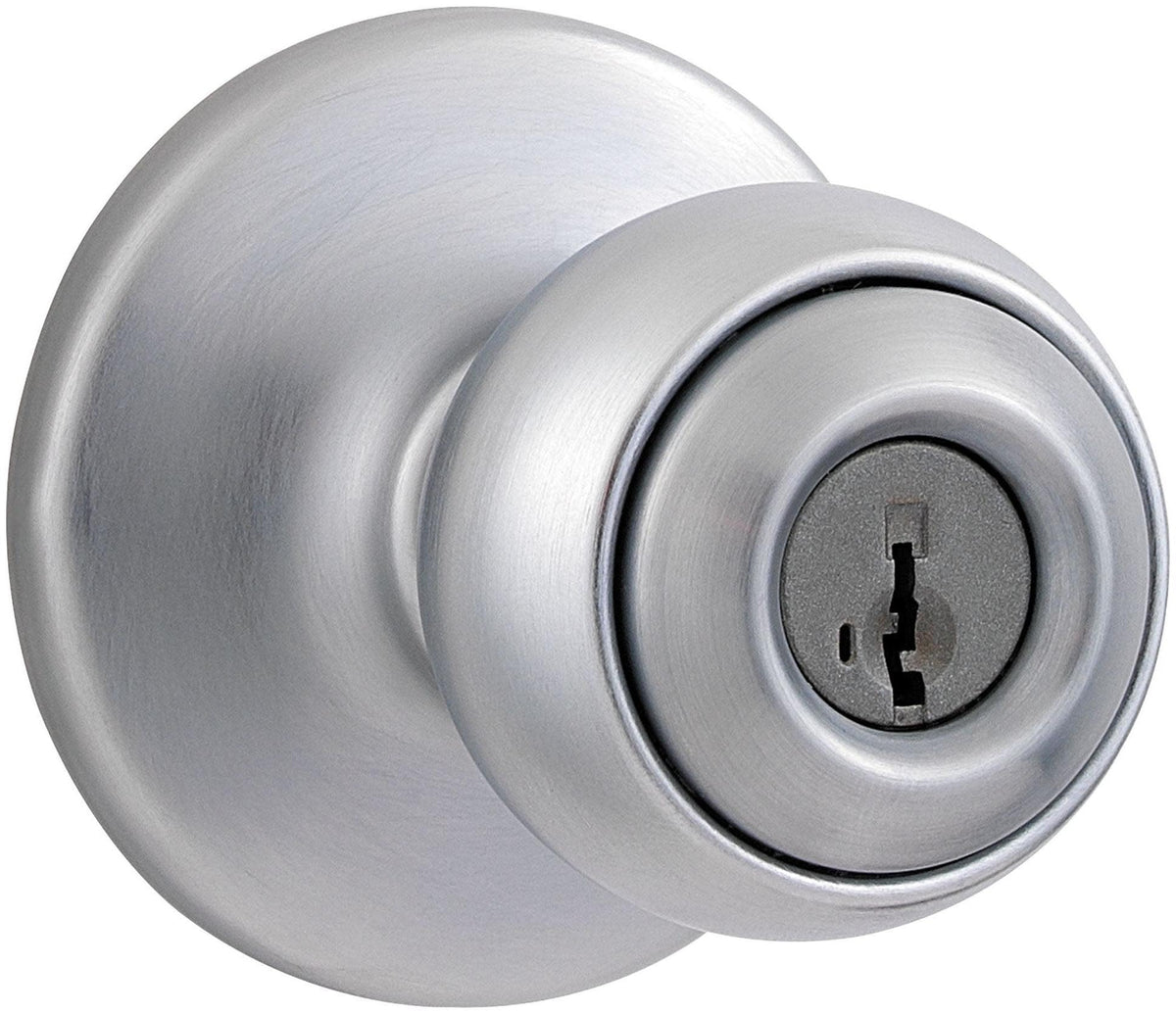 Kwikset 450P-SMT Storeroom Door Knobset Satin Chrome