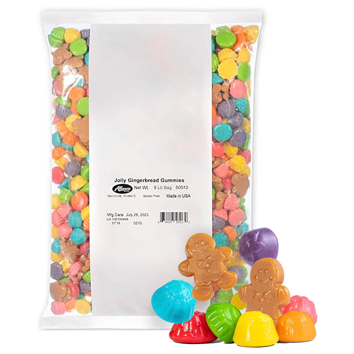 Albanese Jolly Gingerbread Gummies 4ct 5lb