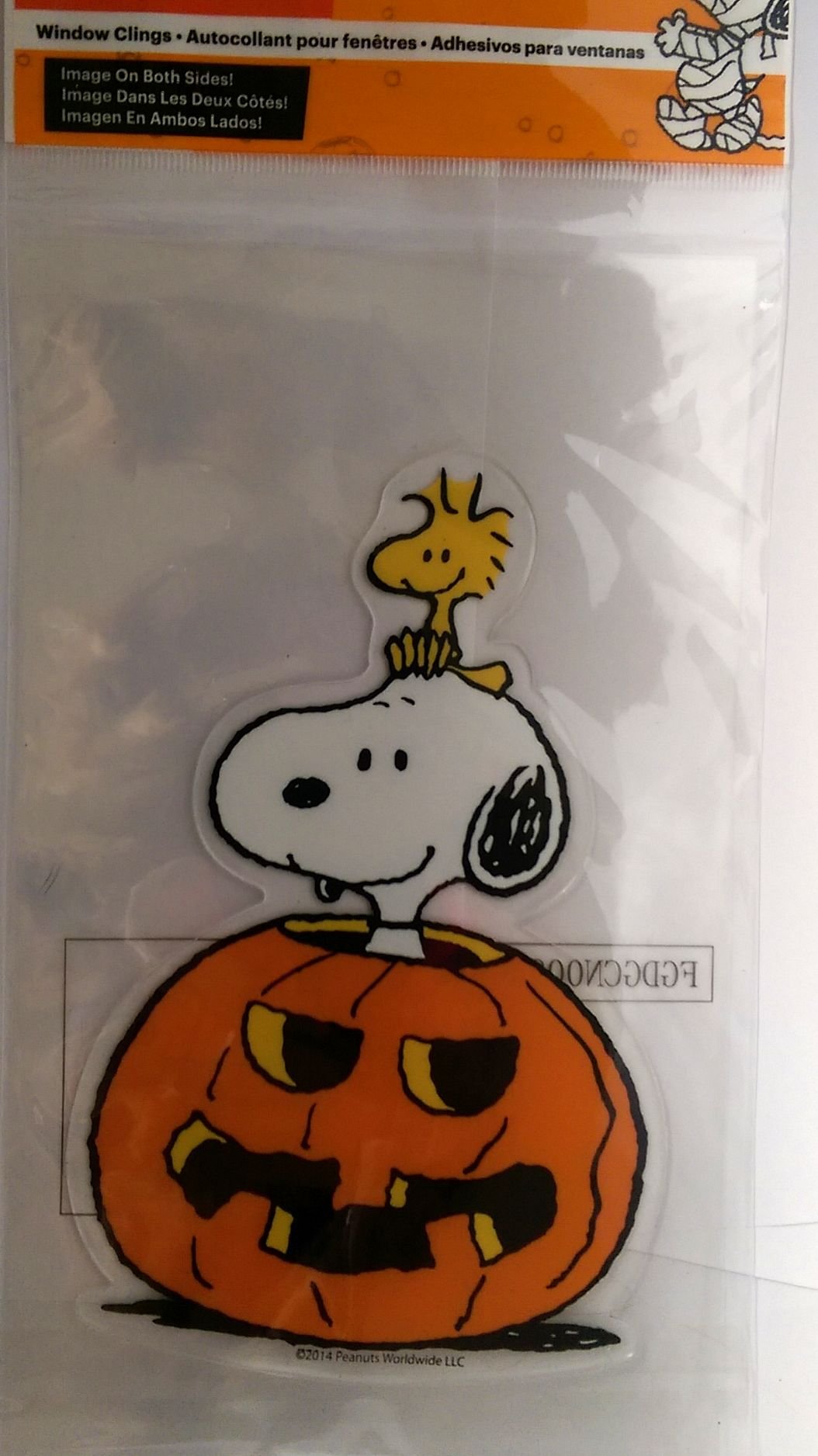 PEANUTS Halloween Window Gel Clings 6" x 10"