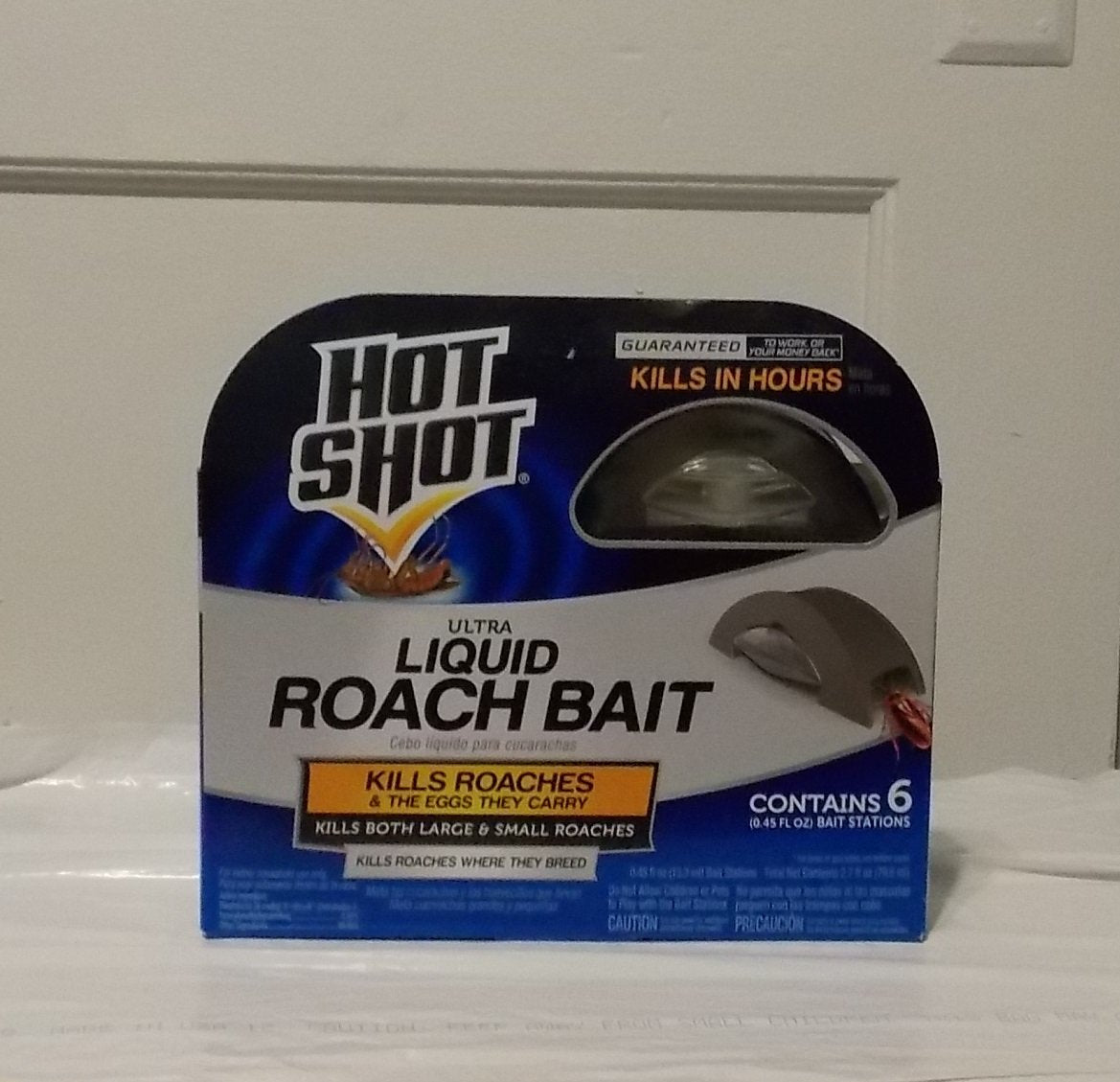 Hot Shot Ultra Liquid Roach Bait 6 Count, Kills In Hours, 1 Pack