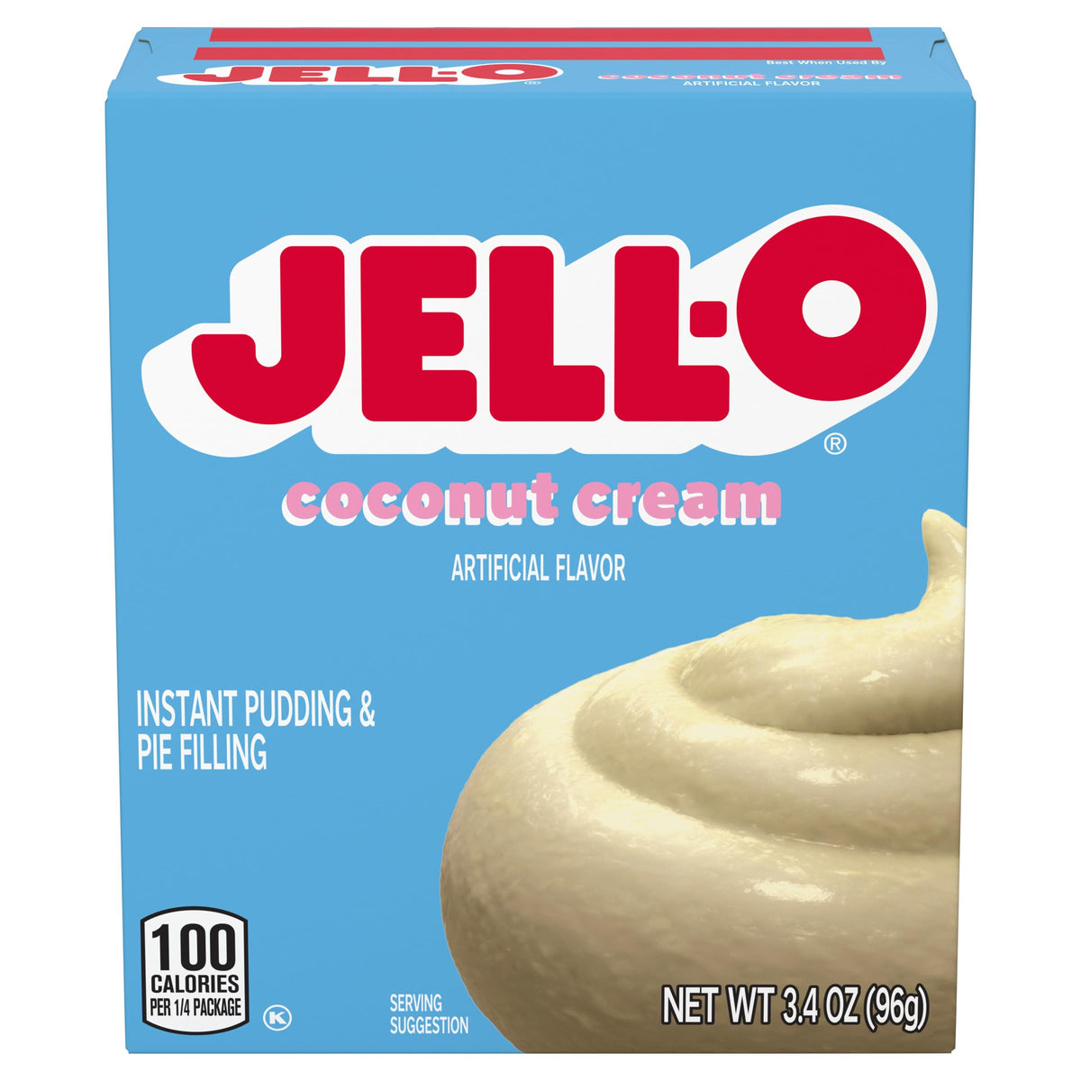 Jell-O Coconut Cream Instant Pudding Mix 3.4 oz, 24 Pack