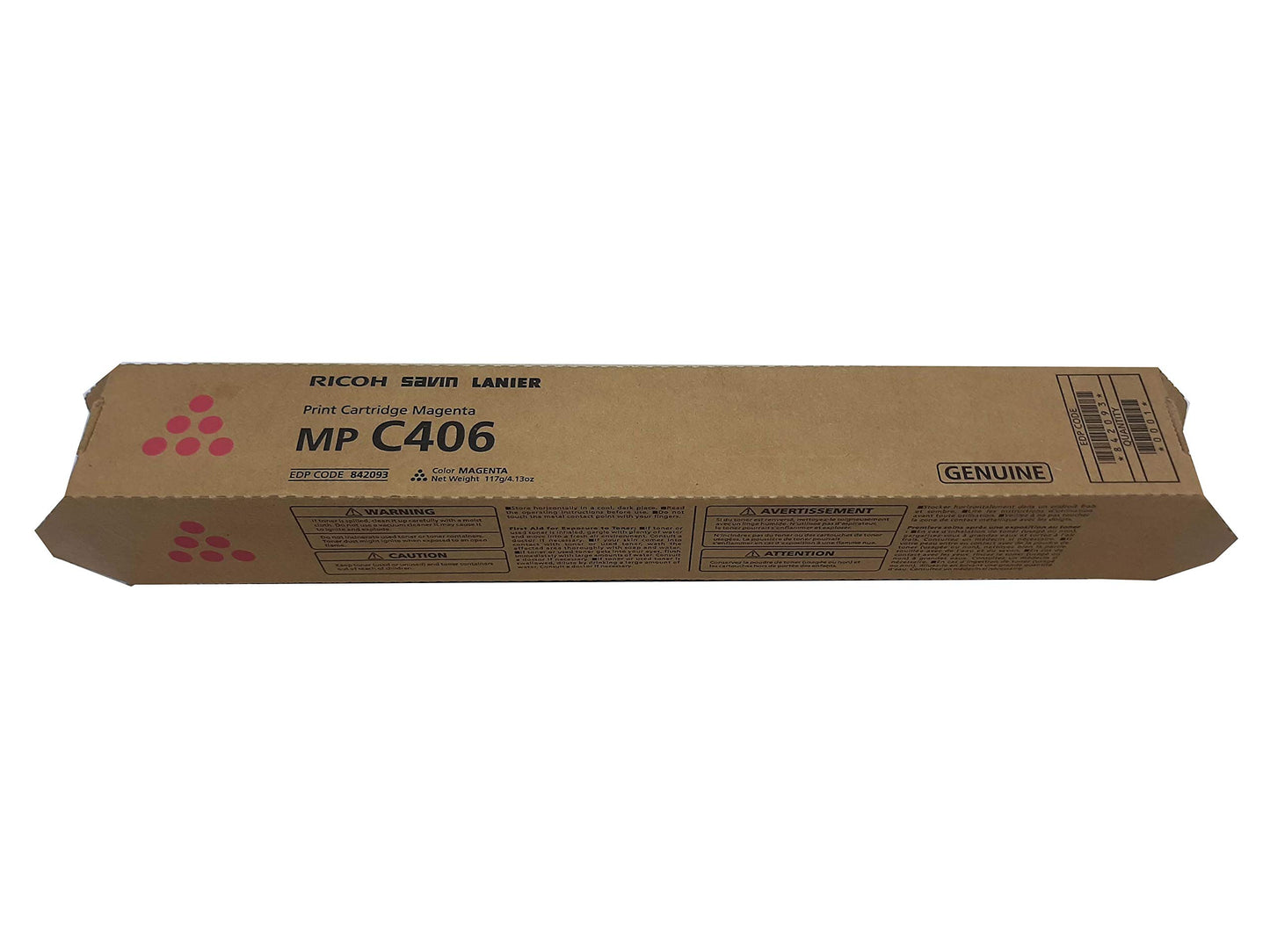 Ricoh 842097 Laser Toner Cartridge for MPC306 with 6K Yield - Magenta