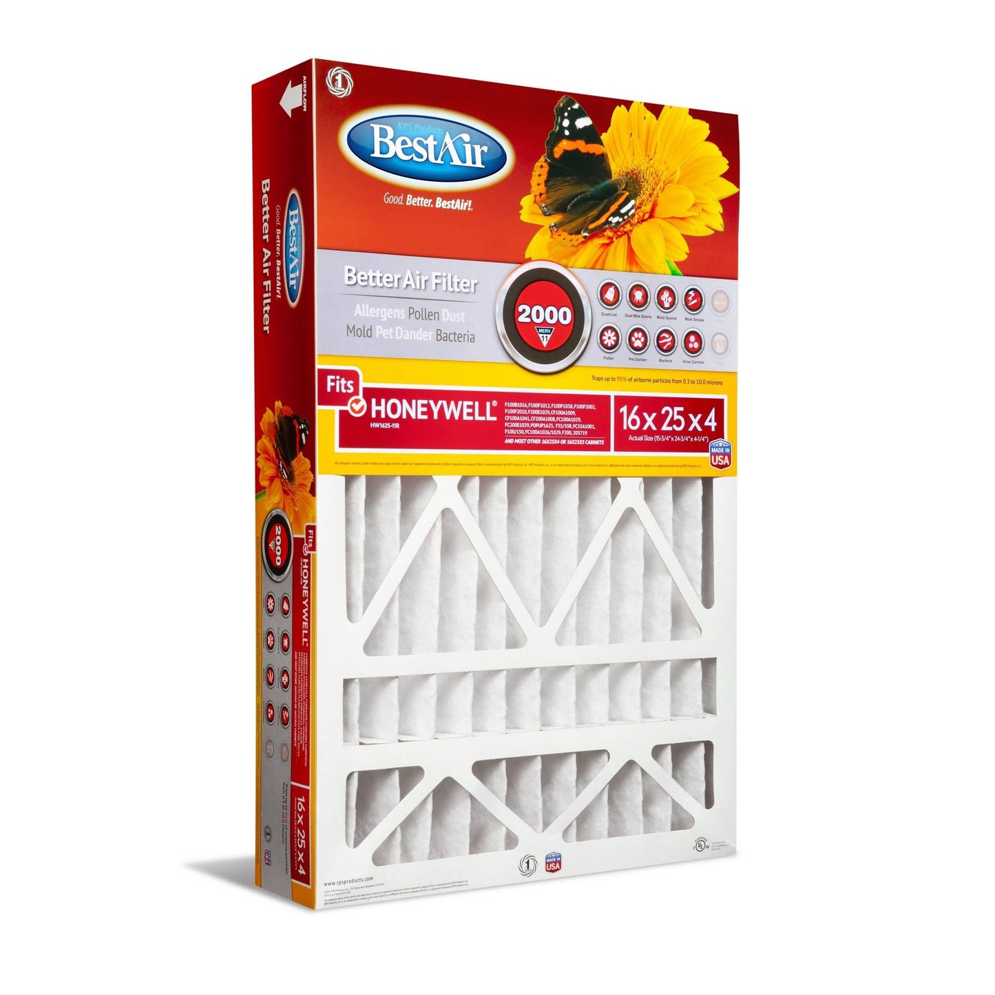 RPS PRODUCTS AIR FLTR 16X25X4 HNYWELL