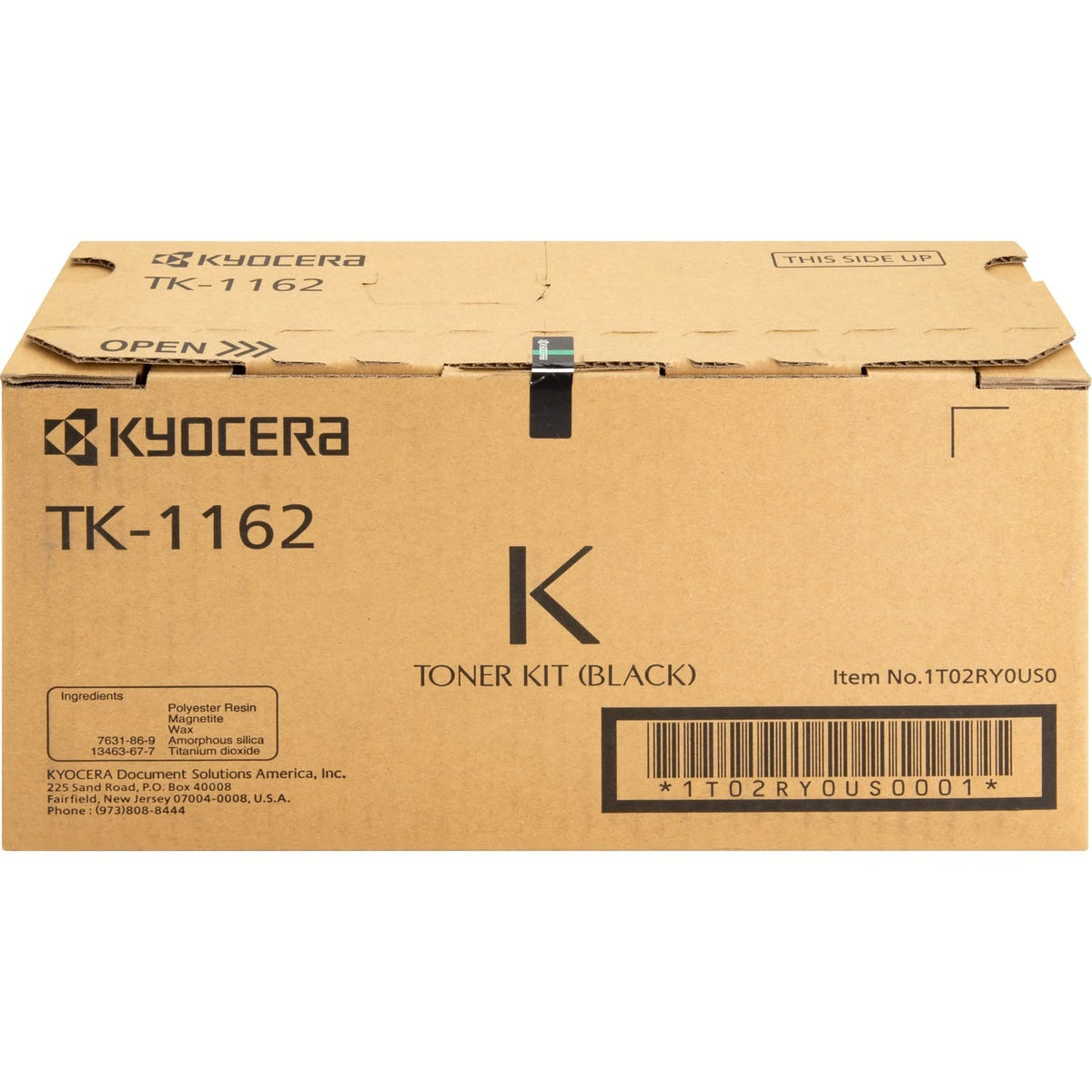 KYOCERA TK-1162 Black Toner Cartridge for P2040dw / P2040dn Model Laser Printers (1T02RY0US0)