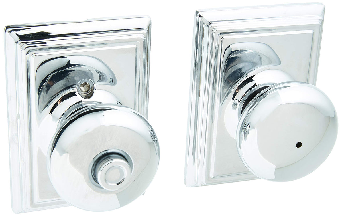 Schlage Plymouth Privacy Knob F40PLY625ADD Bright Chrome