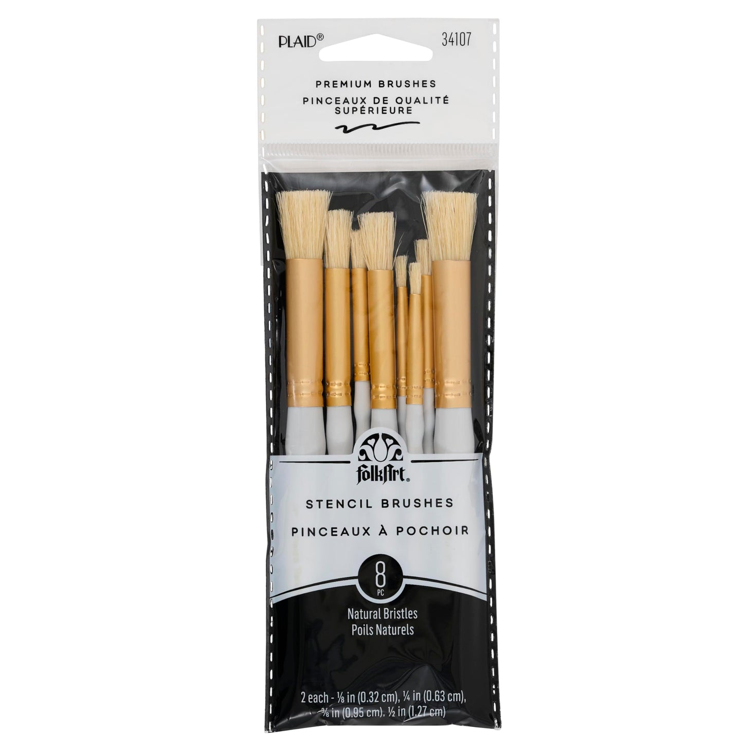 Plaid Stencil Brush Set 8-Piece 0289956