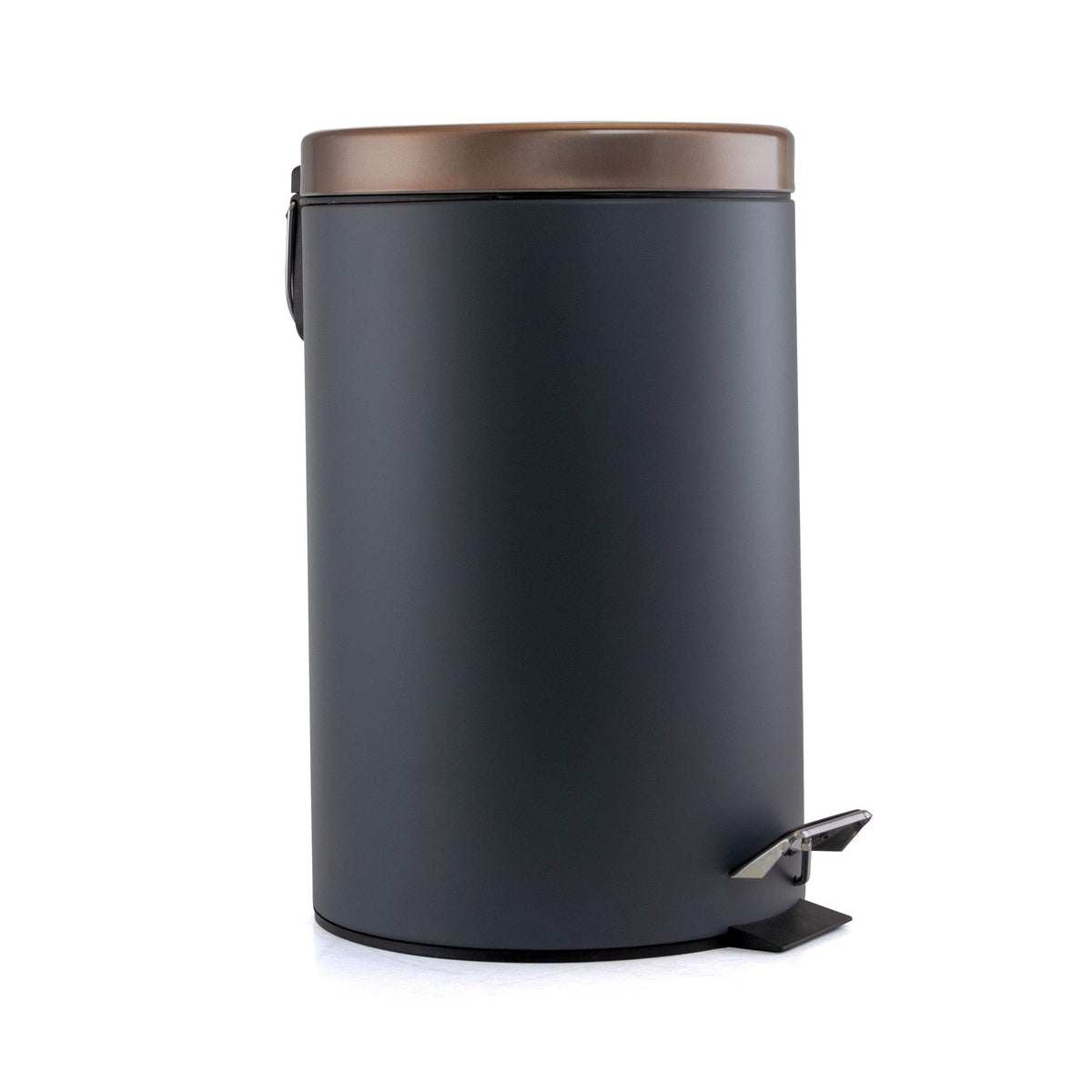 Elama 3 Gallon Grey & Copper Pedal Trash Bin