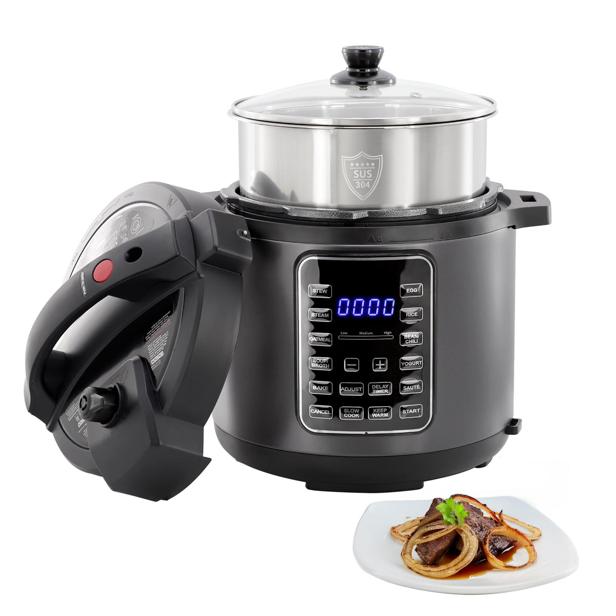 MegaChef 11-in-1 Electric Pressure Cooker 6 Quart