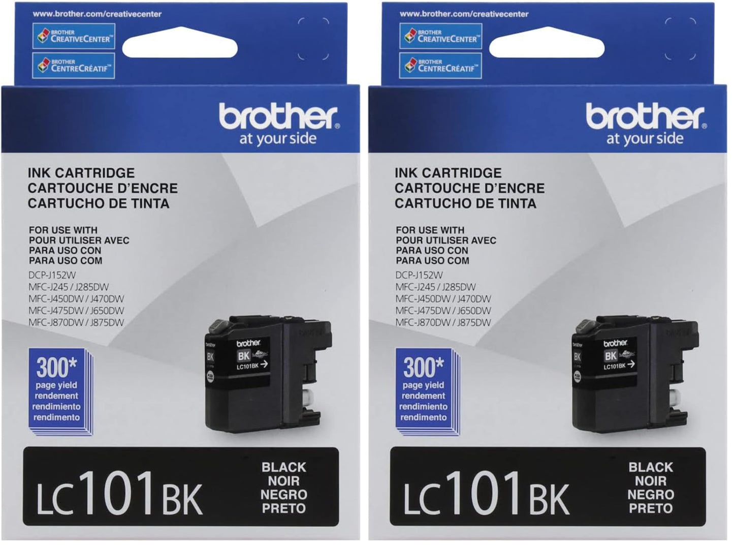 Brother LC101BK Black Ink Cartridge 2-Pack