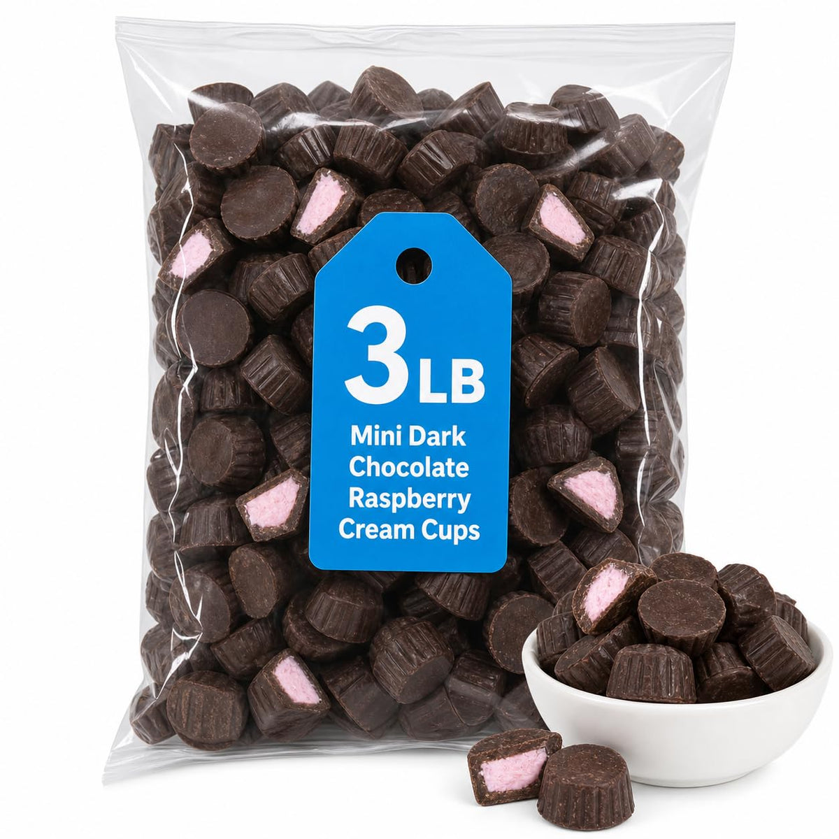 Barry Mini Dark Chocolate Raspberry Cream Cups 3 lb