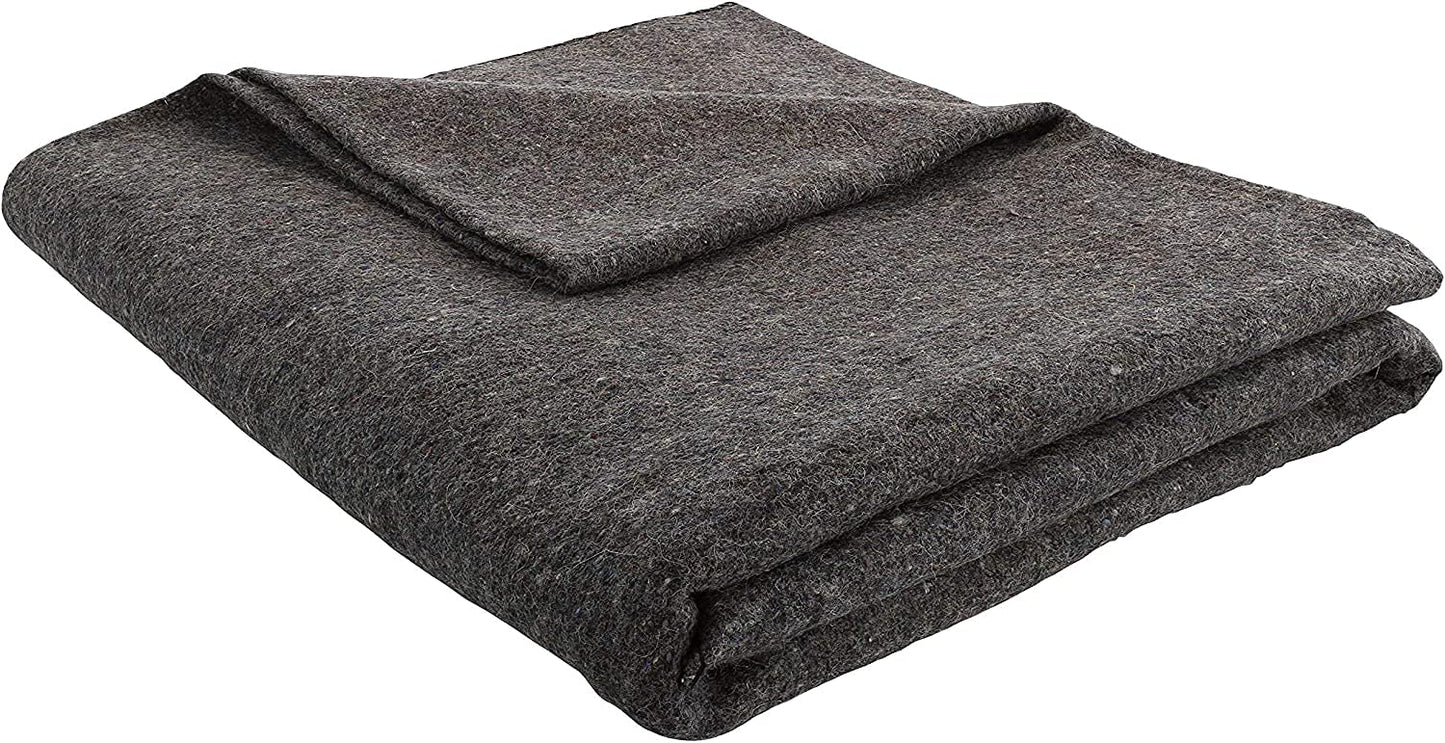 Blanket Grey 62x80 Military Wool Blanket