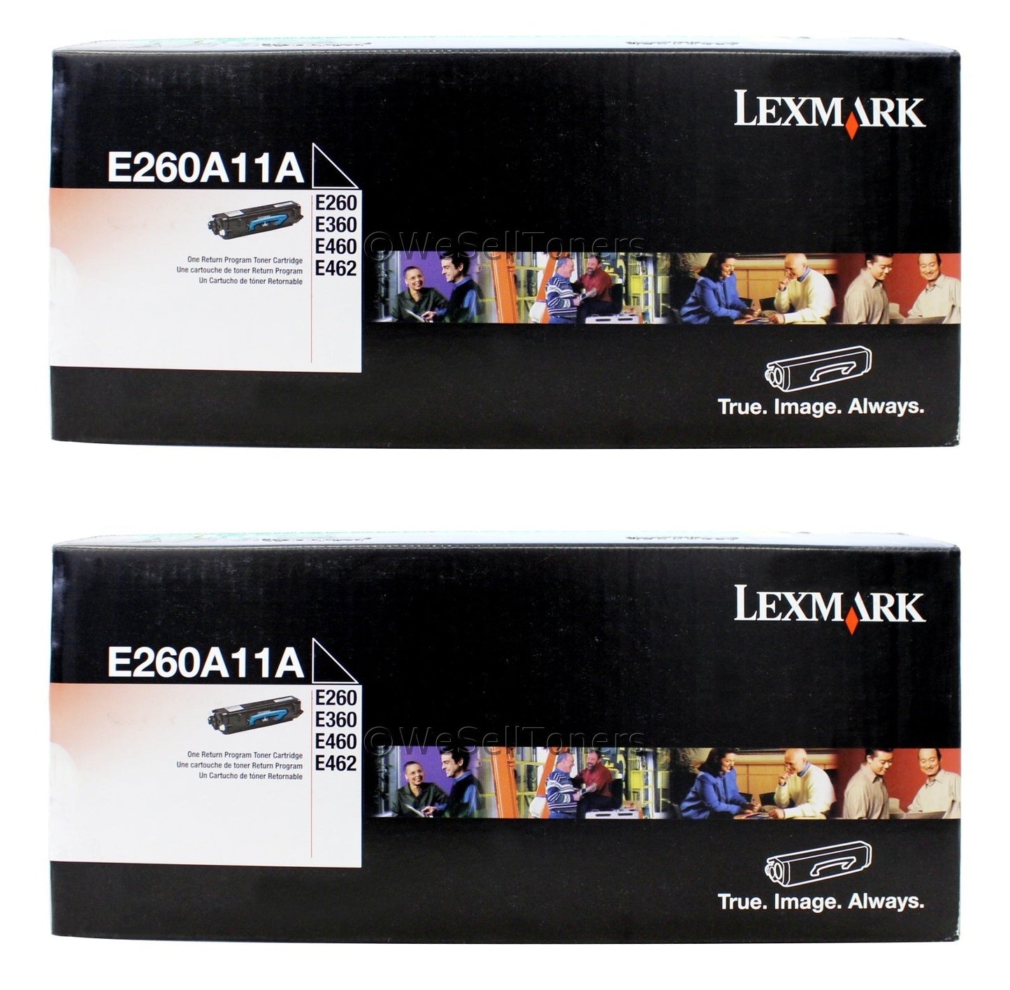 Lexmark E260A11A Return Program Toner Cartridge 2-Pack for E260, E360, E462