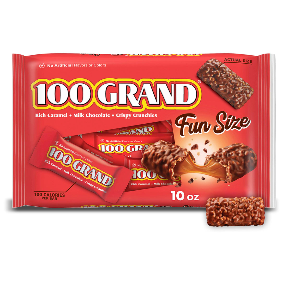 100 Grand Fun Size Chocolate Candy Bars 10oz