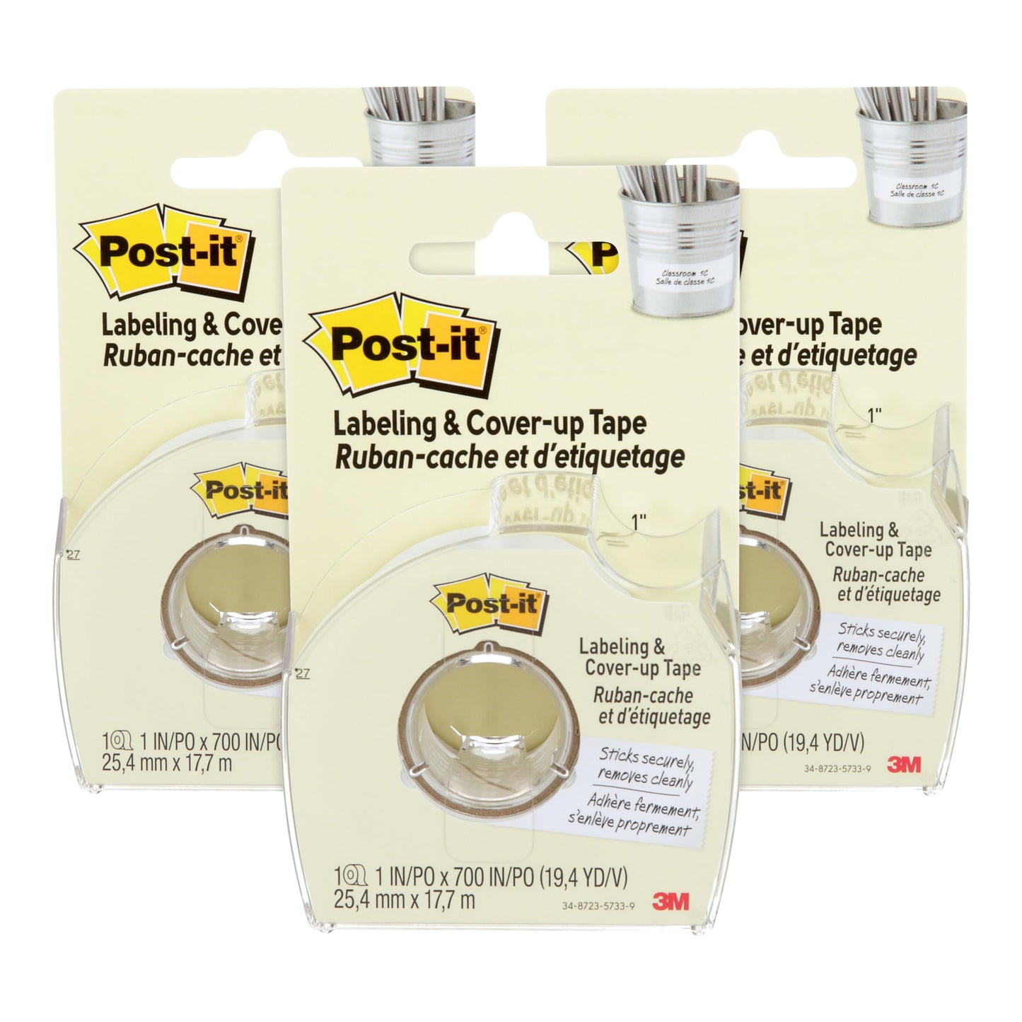 3M COMPANY TAPE POST IT LABELING & COVER UP (Set of 3)