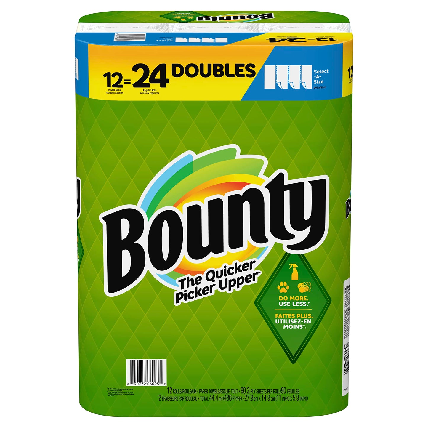 Bounty White Full Sheet Paper Towels, 12 Double Rolls