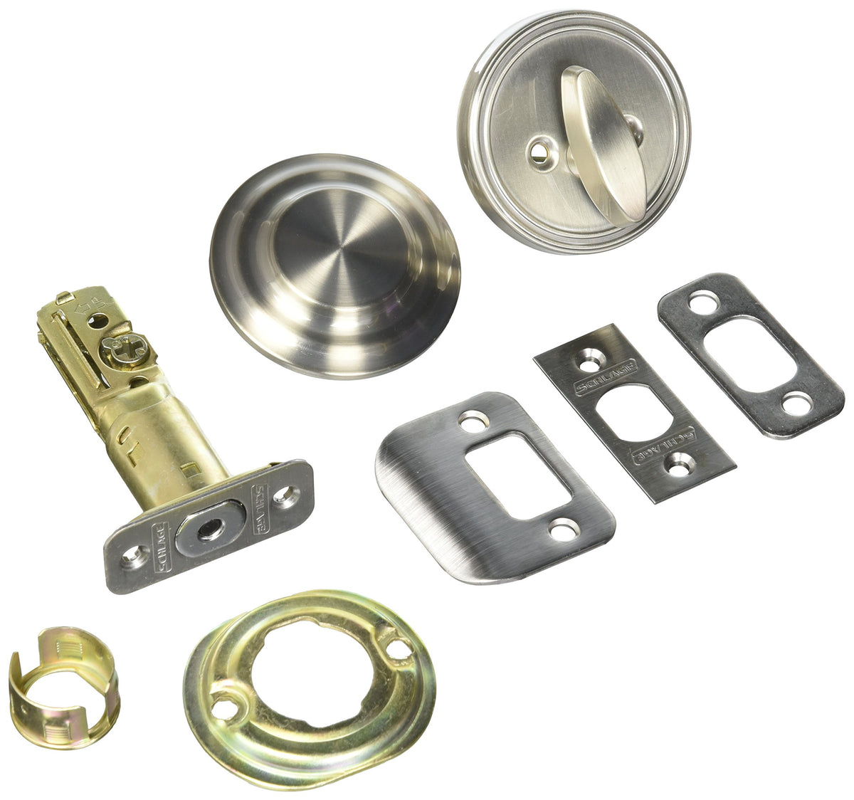 Schlage JD81 One Sided Deadbolt Satin Nickel