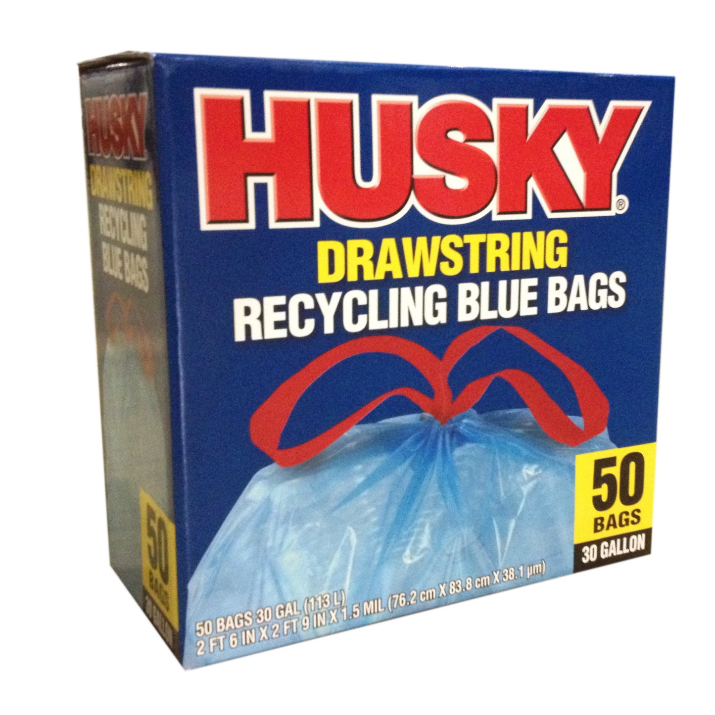 Husky 30-Gallon Drawstring Recycling Bags 50 Count