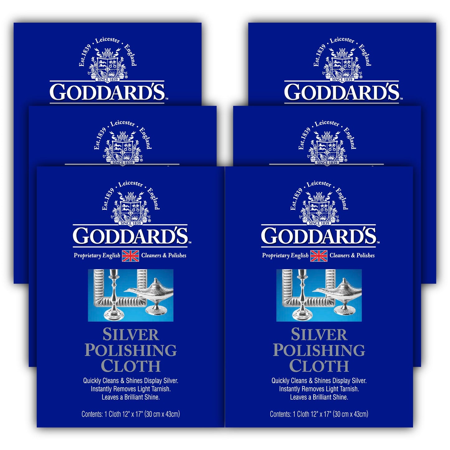 Goddard's Silver Polishing Cloth 6-Pack
