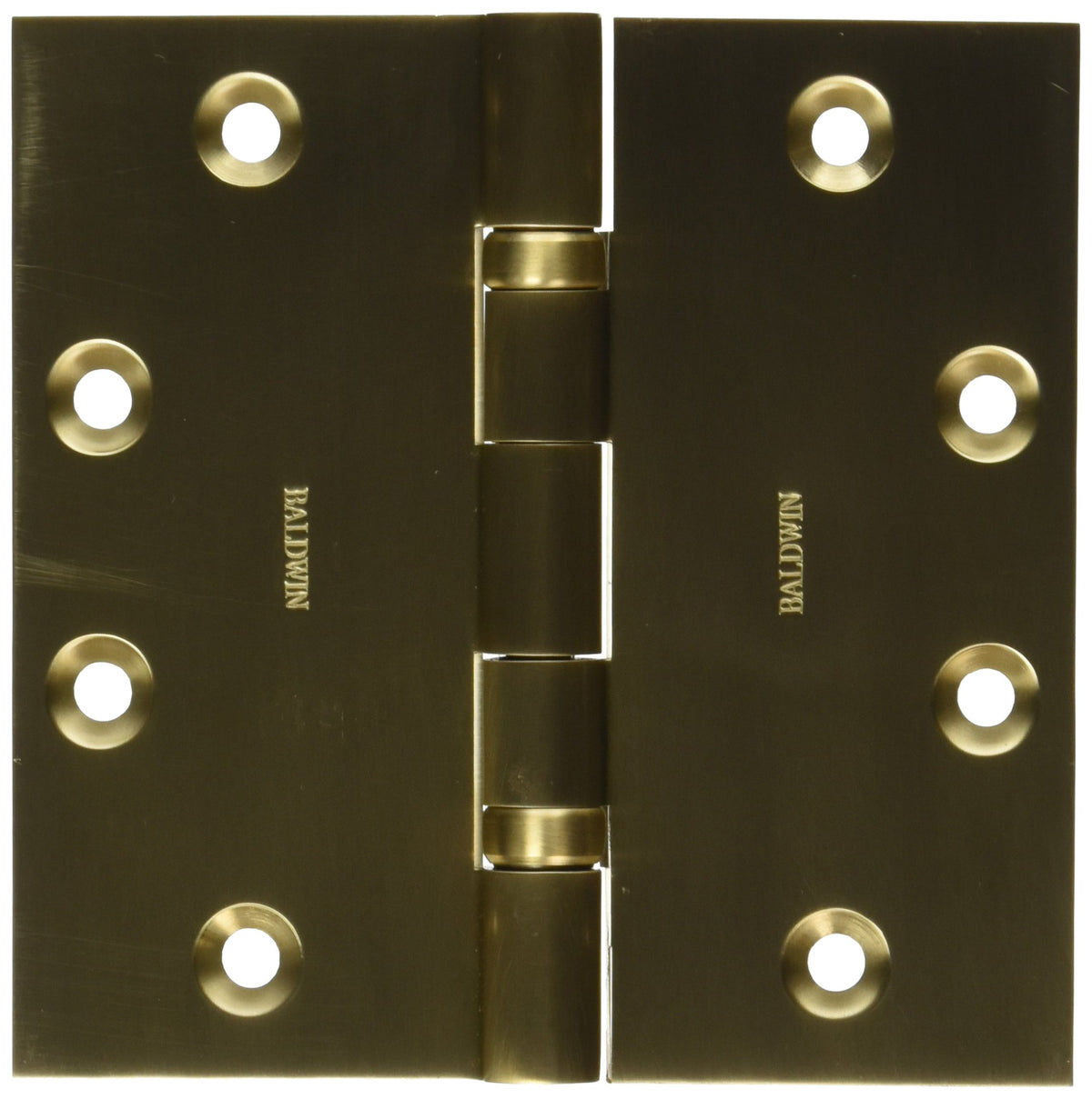 Baldwin 1046033I Square Mortise Hinge 4" x 4" Vintage Brass