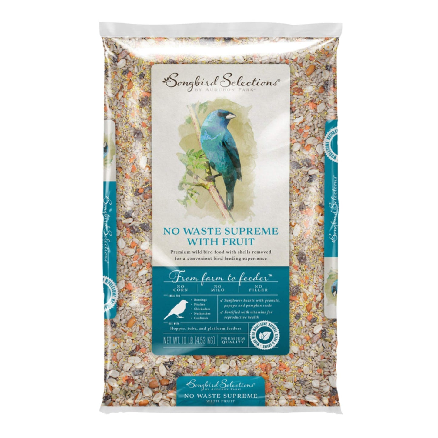 Global Harvest Foods 2 Set - Audubon Park Songbird Selections Chickadee and Nuthatch Bird Seed Sunflower Hearts 10 lb.
