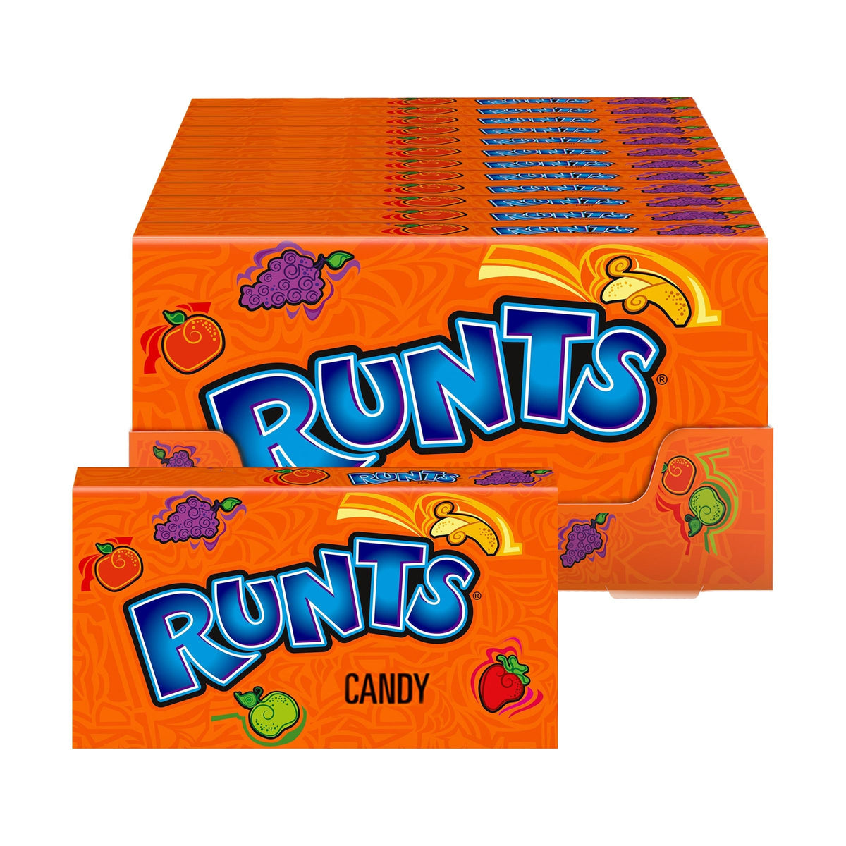 Wonka Runts Hard Fruity Candy 5oz Box 12-Pack