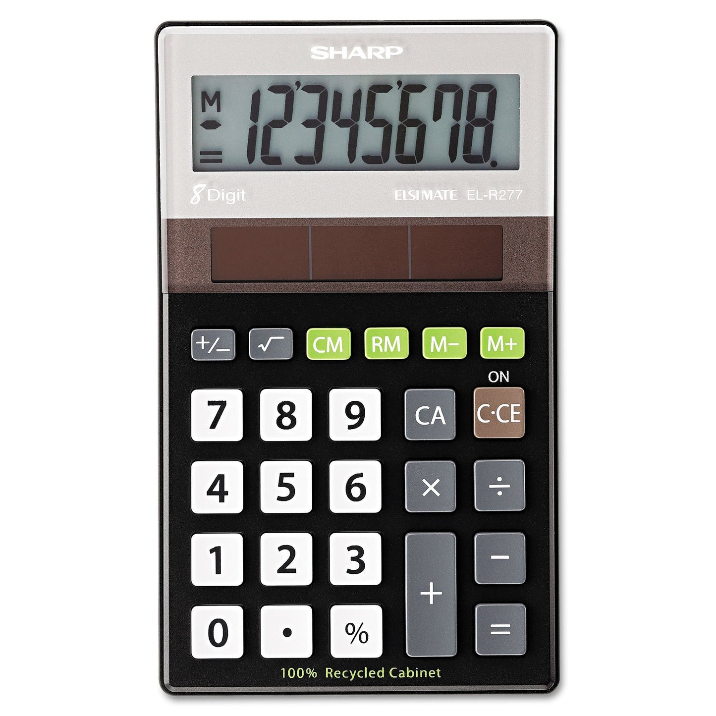 SHRELR277BBK - EL-R277BBK Recycled Series Handheld Calculator