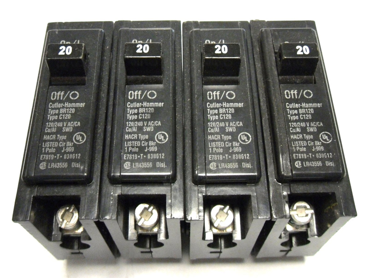 Cutler-Hammer BR120 Circuit Breaker 4-Pack