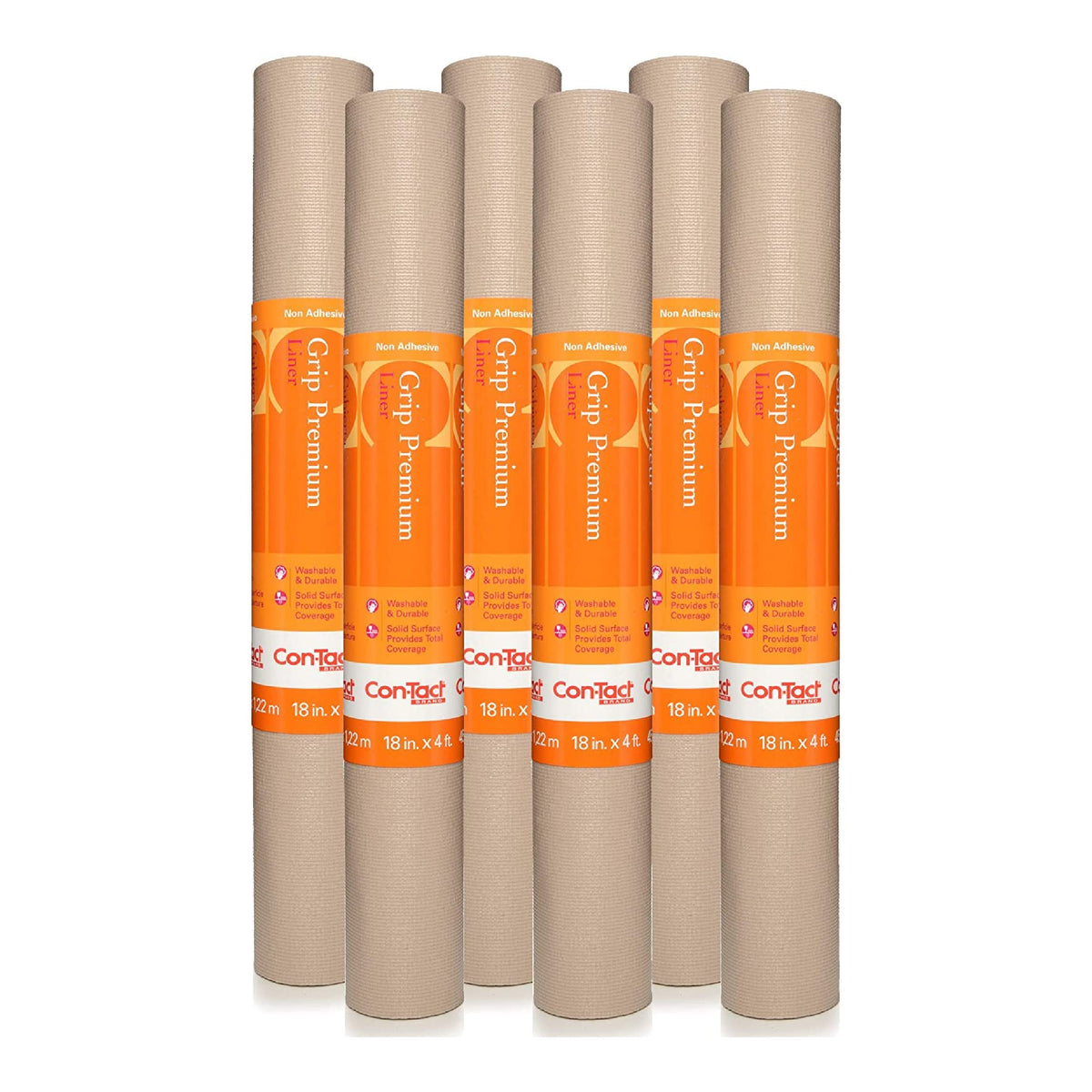 Con-Tact Grip Premium Shelf Liner 18"x4', 6 Pack