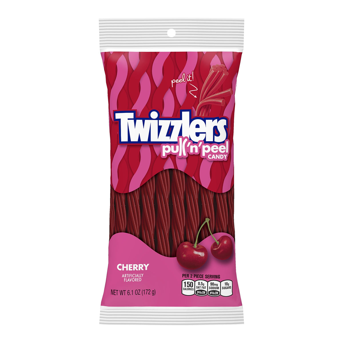 TWIZZLERS Pull 'N' Peel Cherry 6.1 oz 12ct