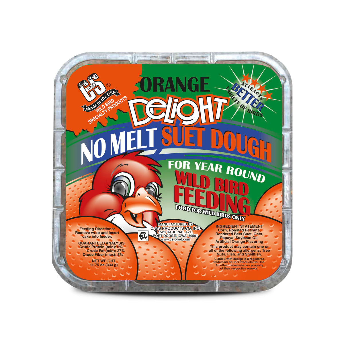 C&S Delight No-Melt Bird Suet Dough 11.75 oz