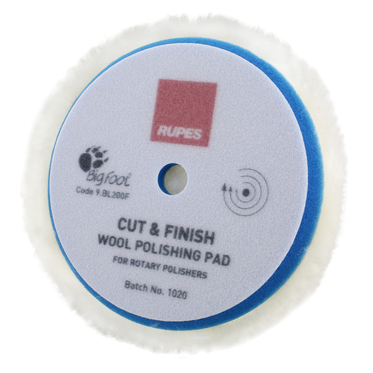 RUPES Cut & Finish Wool Rotary Pad 165mm