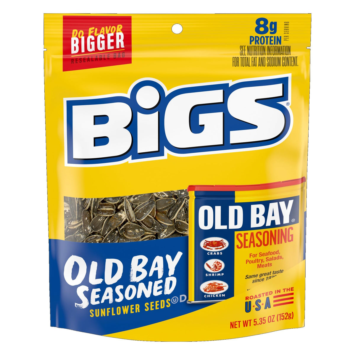 BIGS Sunflower Seeds Old Bay 5.35 oz Pack of 12