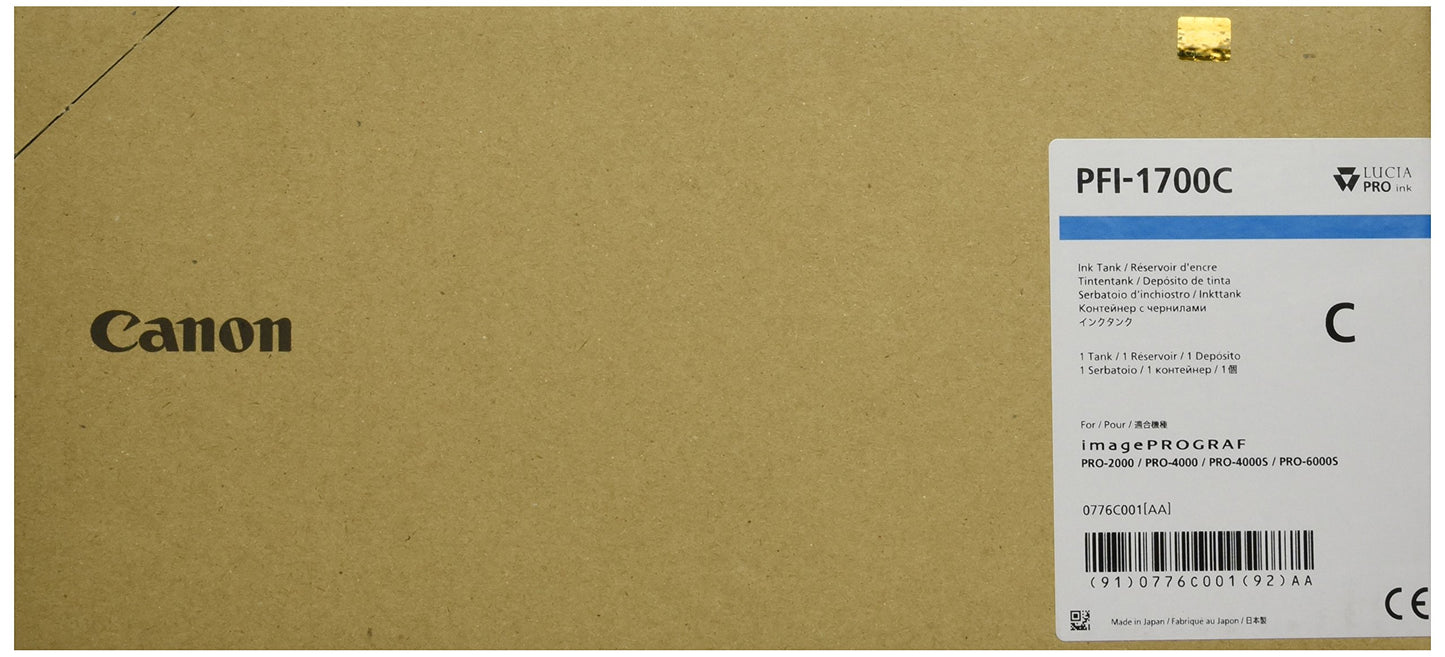 Canon PFI-1700 Cyan Ink Cartridge 700ml