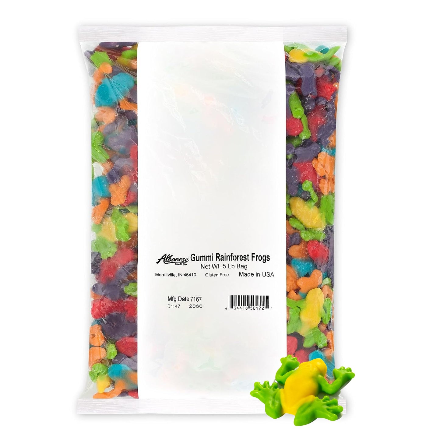 Albanese Candy, Gummi Rainforest Frogs, 5-pound Bag