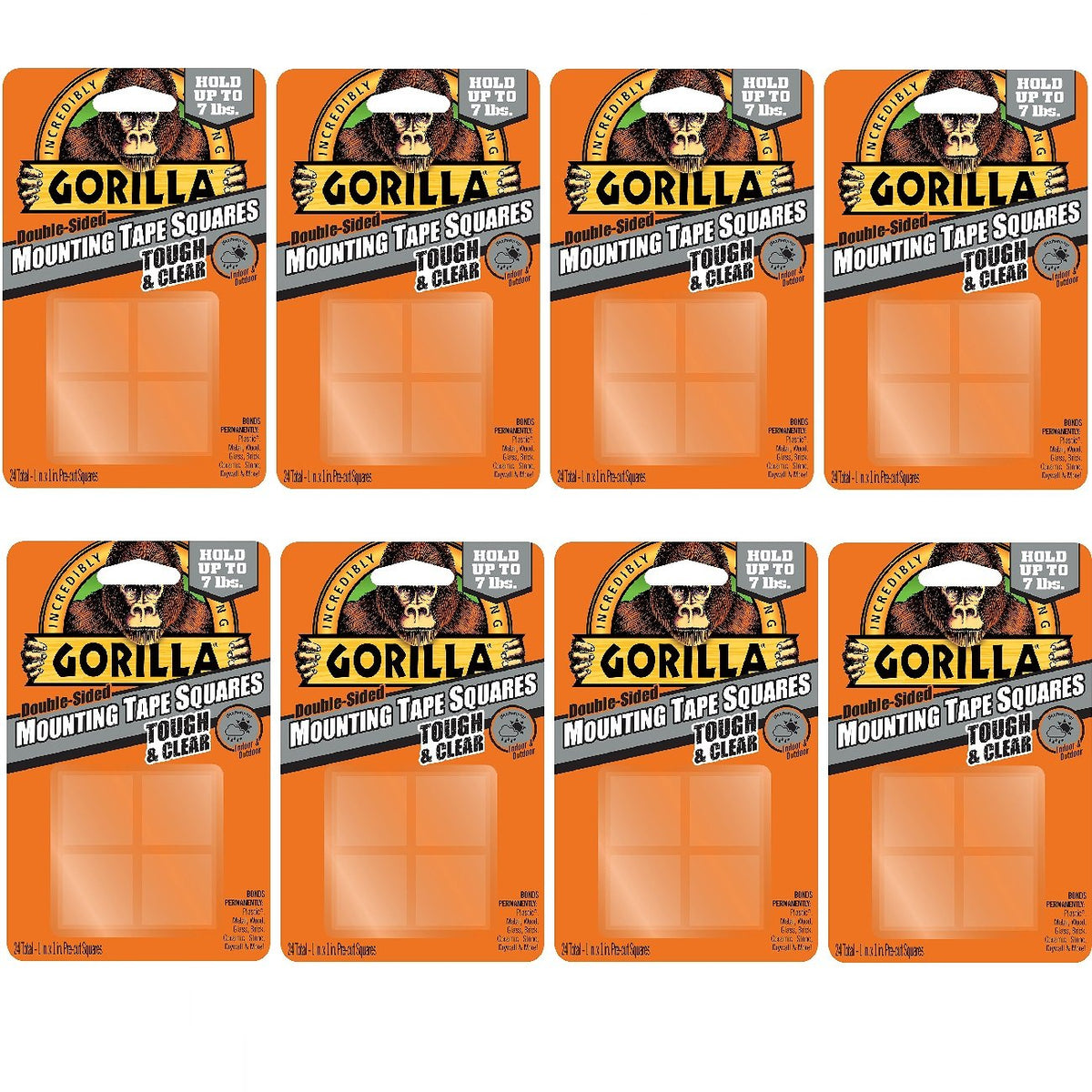 Gorilla Mounting Tape Squares 8 Pack 6067201