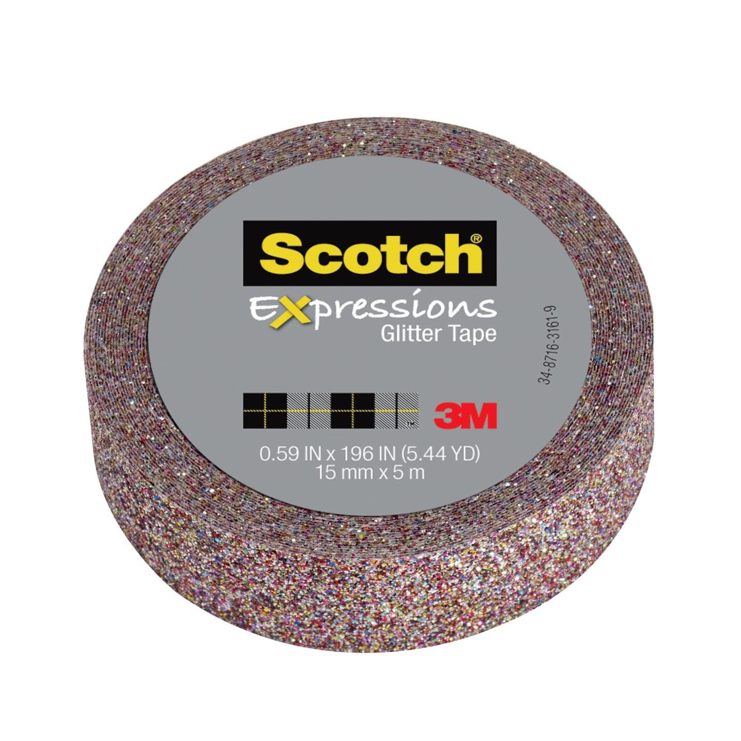 Scotch Washi Tape Glitter Multi 0.59in