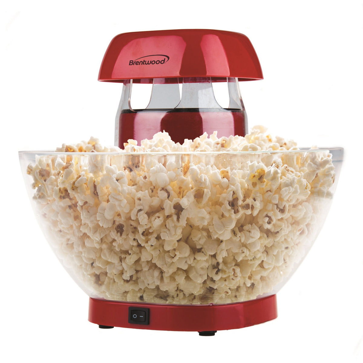 Brentwood Jumbo Hot Air Popcorn Maker 24-Cup PC-490R Red