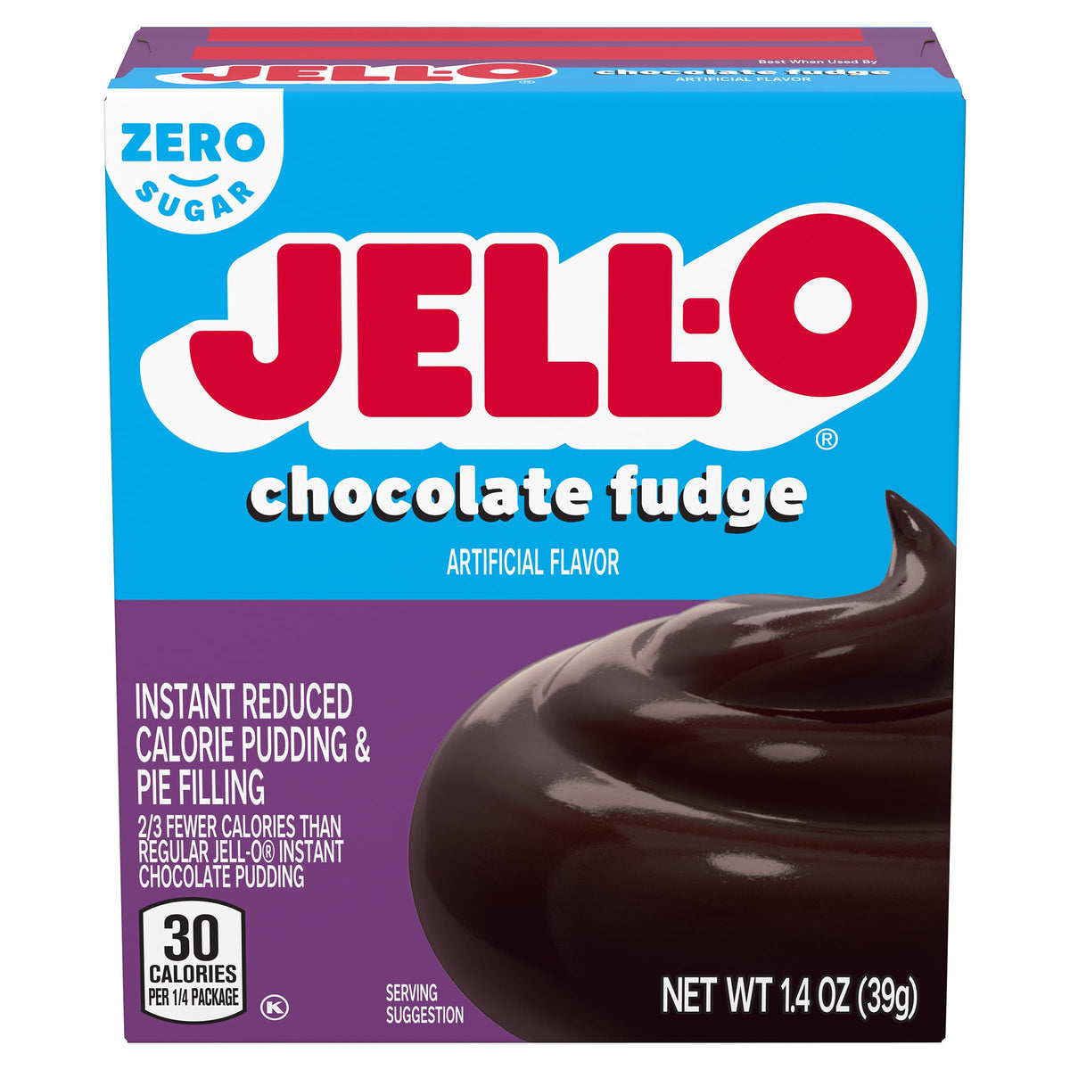 Jell-O Chocolate Fudge Sugar Free Instant Pudding, 1.4 oz, 24 Pack